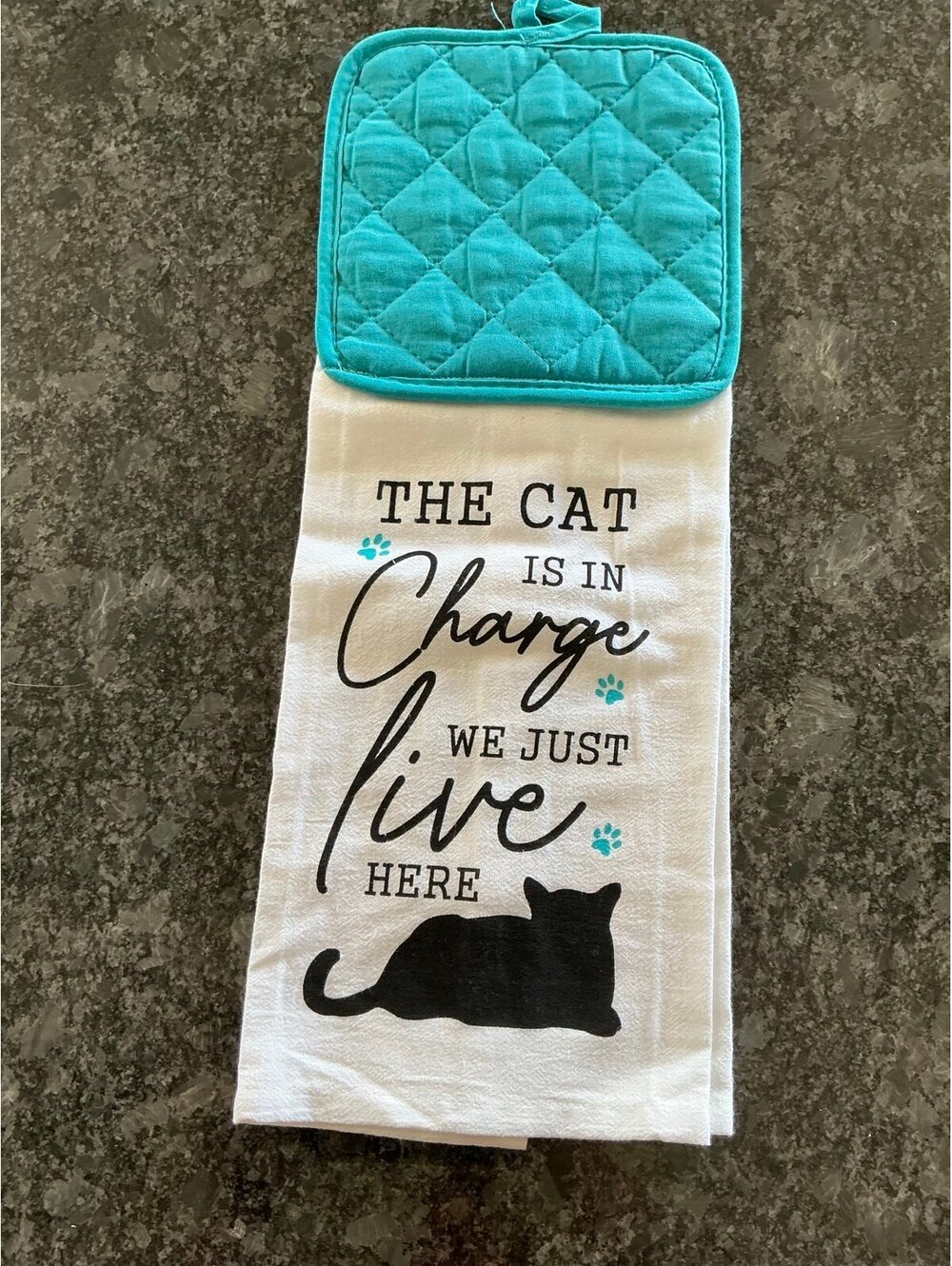 Handmade Foldover Kitchen Towel Oven Handle hanger.